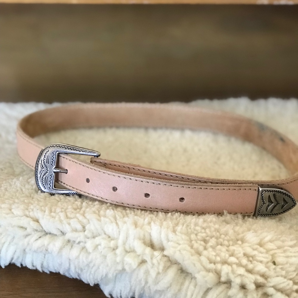 Vintage western boho tan belt XS